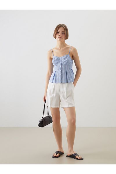 LC Waikiki Loose Fit Linen Blend Women's Shorts