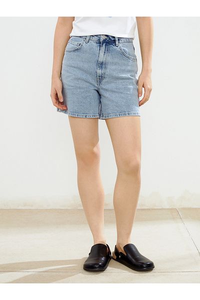 LC Waikiki Pantaloni scurti de jeans pentru femei Mom Fit