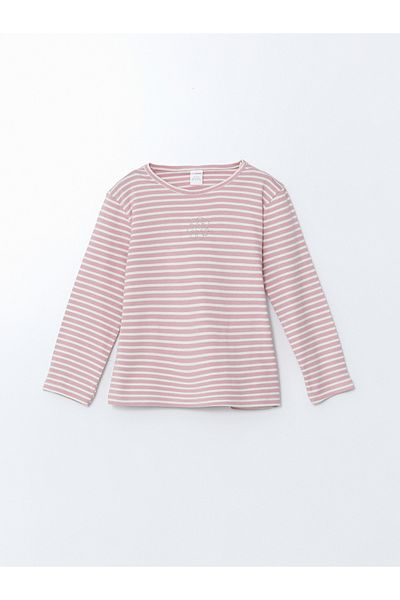 LC Waikiki Crew Neck Striped Girl's T-Shirt Pack of 2