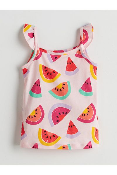 LC Waikiki Strappy Floral Girl's Tank Top and Shorts 2-Piece