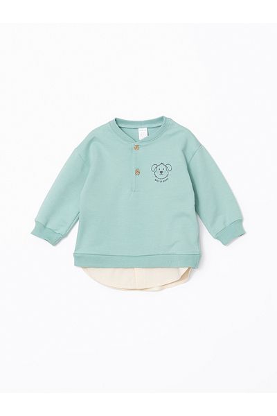LC Waikiki Judge Collar Baby Boy Sweatshirt and Pants 2-Piece