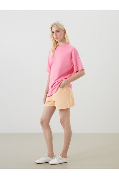 LC Waikiki Γυναικείο μπλουζάκι με κέντημα Crew Neck Oversize