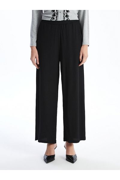 LC Waikiki Pantaloni de damă texturați cu talie elastică