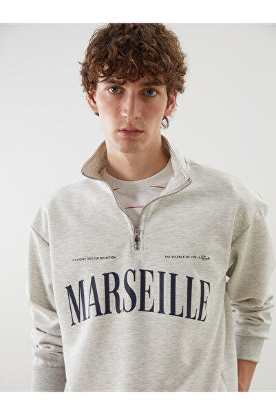 LC Waikiki Мъжки суичър с яка и стойка