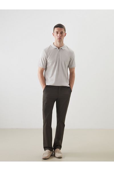 LC Waikiki Polo Neck Men's Textured T-Shirt