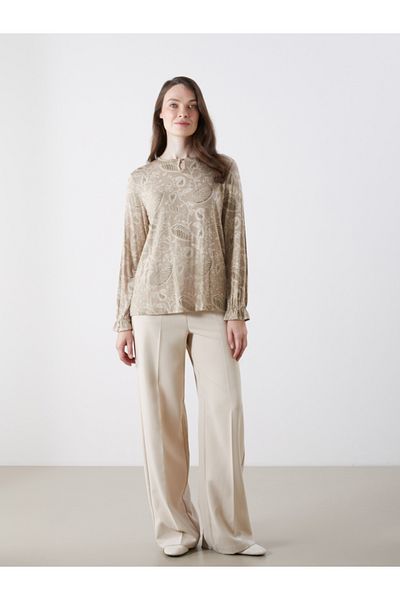 LC Waikiki Damenbluse mit Rundhalsausschnitt und Muster