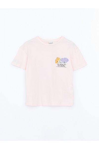 LC Waikiki Crew Neck Floral Girl's T-Shirt