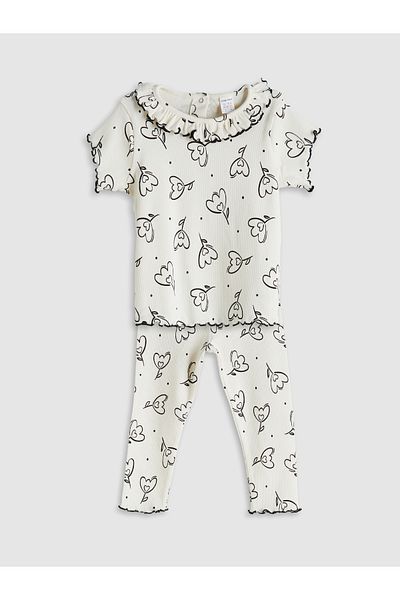 LC Waikiki Printed Baby Girl T-Shirt and Leggings 2 Pack