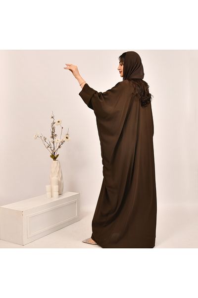 Beyond Brown quarter-bisht abaya with summer fabric