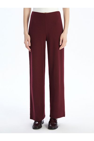 LC Waikiki Wide Leg Women's Knitwear Trousers with Elastic Waist