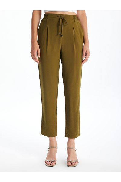 LC Waikiki Women's Trousers - Carrot Cut, Elastic Waist