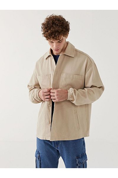 LC Waikiki XSIDE Comfortable Fit Long Sleeve Gabardine Men's Shirt Jacket