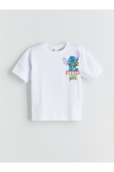 LC Waikiki Αγόρι μπλουζάκι με στάμπα Crew Neck Stitch