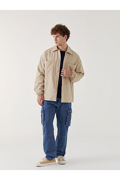LC Waikiki XSIDE Comfortable Fit Long Sleeve Gabardine Men's Shirt Jacket