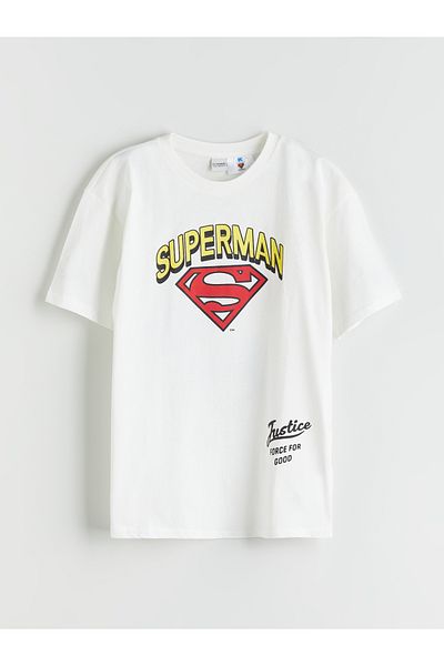 LC Waikiki Crew Neck Superman Printed Boy's T-Shirt