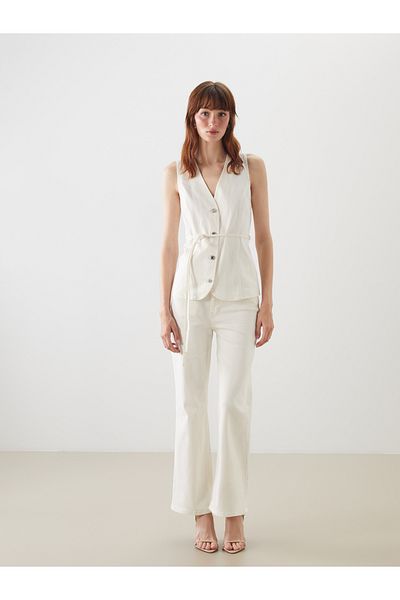 LC Waikiki V-Neck Women's Jean Vest