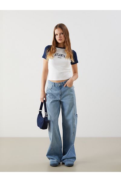 LC Waikiki Wideleg Women's Cargo Jean Pants