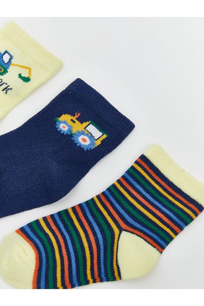 LC Waikiki Printed Boy's Socks 3-Piece