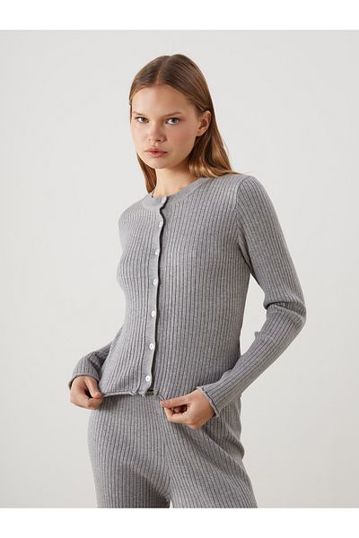LC Waikiki Crew Neck Women's Knitwear Cardigan