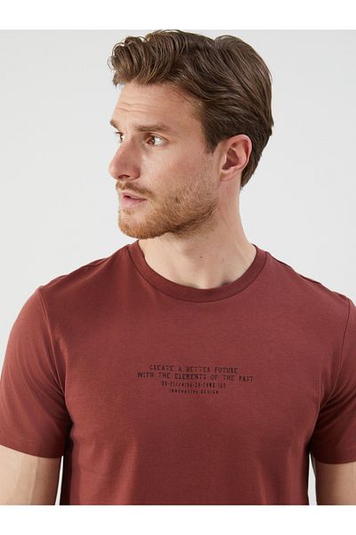 LC Waikiki Crew Neck Printed Combed Cotton Men's T-Shirt
