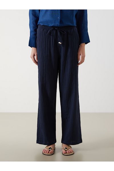 LC Waikiki Elastic Waist Textured Women's Trousers