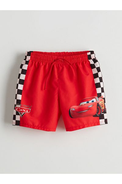 LC Waikiki Cars Printed Boys' Swim Shorts