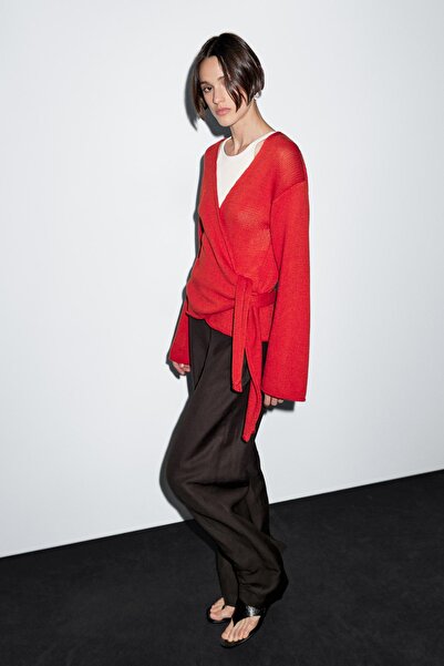 Massimo Dutti Kemer detaylı triko hırka