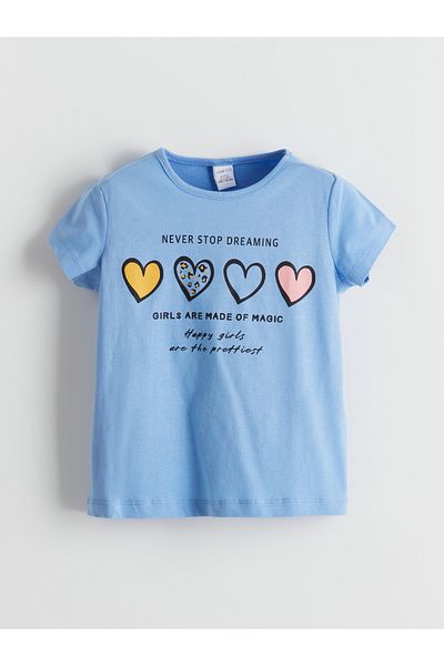 LC Waikiki Tricou imprimat pentru fete cu gât crew