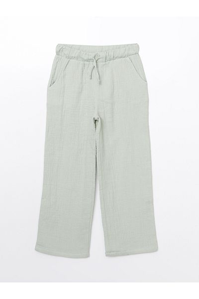 LC Waikiki Elastic Waist Textured Girl's Trousers