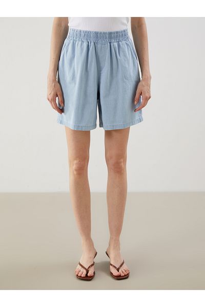LC Waikiki Elastic Waist Women's Jean Shorts