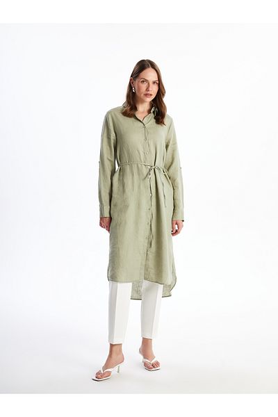 LC Waikiki Oversize Linen Women's Shirt Tunic