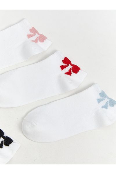 LC Waikiki Mädchen-Booties-Socken mit Schleifenmuster, 5er-Pack