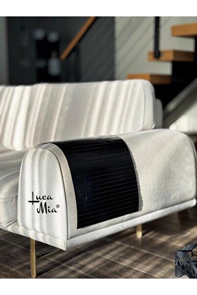 Luca Mia Siyah Koltuk Kenarı Matı 37x65 cm – Kaymaz Yüzeyli Koltuk Koruyucu Mat