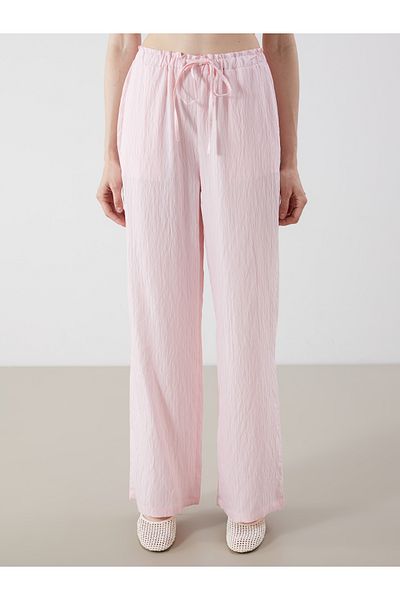 LC Waikiki Elastic Waist Textured Women's Trousers