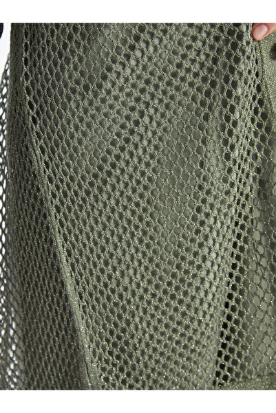 LC Waikiki Shawl Collar Shiny Looking Long Sleeve Women Knitwear Cardigan