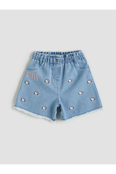 LC Waikiki Pantaloni scurți pentru fetiță brodate Hello Kitty