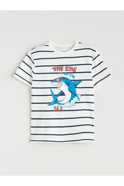 LC Waikiki Printed Boy's T-Shirt and Shorts 2-Piece