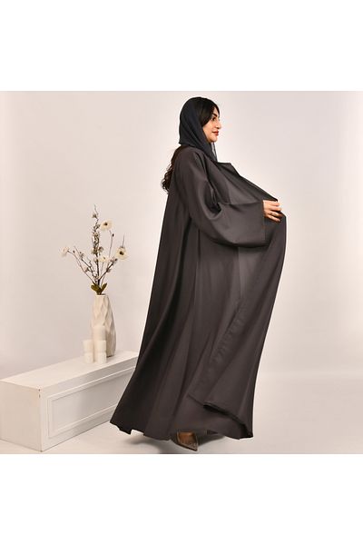 Beyond Dark gray wrap abaya