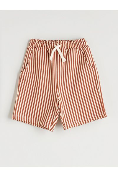 LC Waikiki Elastic Waist Striped Boy's Shorts