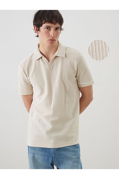LC Waikiki Ανδρικό μπλουζάκι με υφή Polo Neck