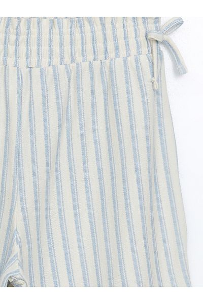 LC Waikiki Pantaloni scurți cu talie elastică în dungi pentru fete