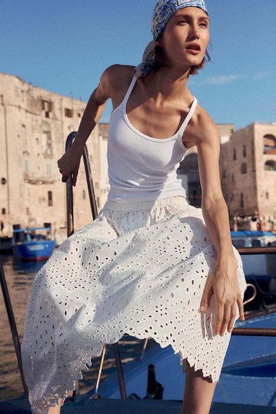 H&M Broderie anglaise skirt