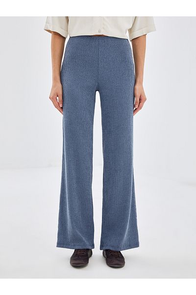 LC Waikiki Pantaloni de damă texturați cu talie elastică