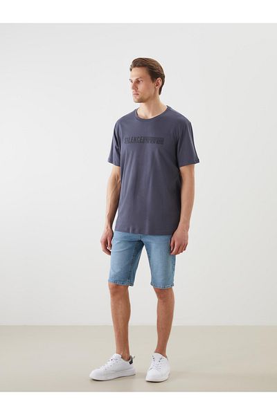 LC Waikiki Crew Neck Short Sleeve Printed Combed Cotton Men's T-Shirt
