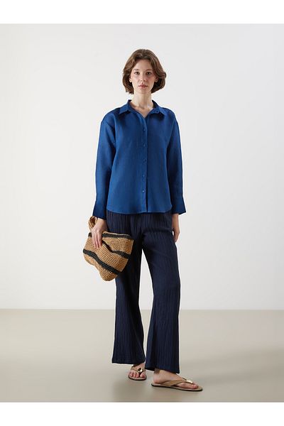 LC Waikiki Elastic Waist Textured Women's Trousers