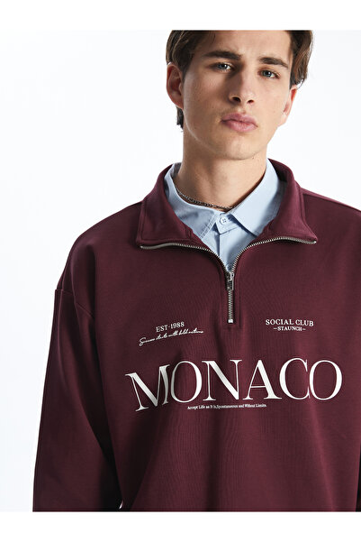 LC Waikiki Fermuarlı Dik Yaka Uzun Kollu Erkek Sweatshirt