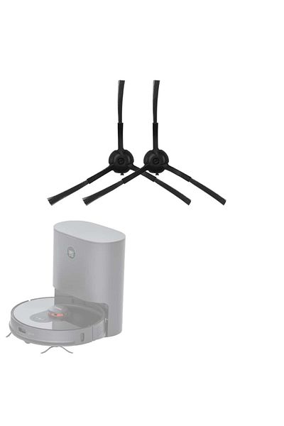 PAA-home Set 2 perii laterale neagre compatibile cu Roidmi Eve Plus SDJ01RM