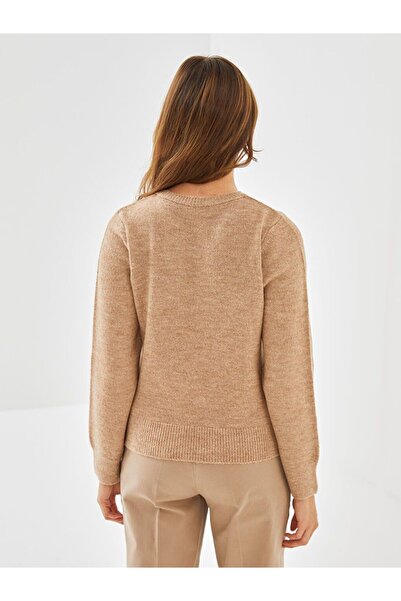 LC Waikiki Pulover de damă cu gât bej