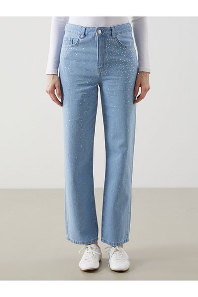 LC Waikiki Pantaloni de damă Stoned Straight Fit
