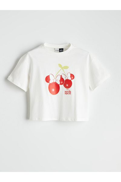LC Waikiki Crew Neck Minnie Mouse Printed Girl's T-Shirt and Pants